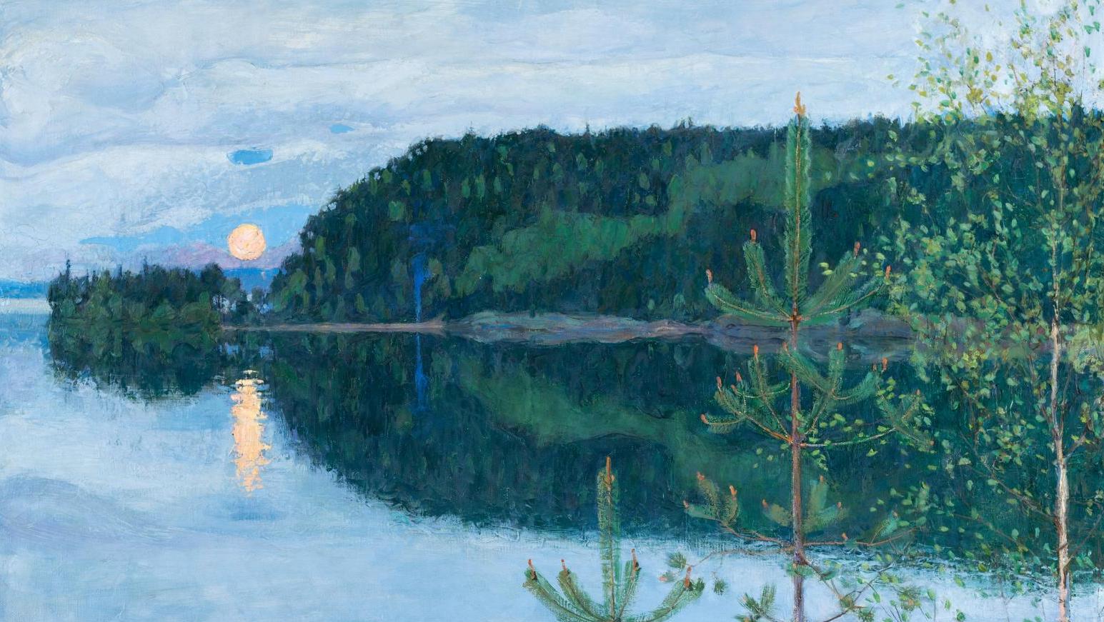 Akseli Gallen-Kallela, Lac Keitele, 1905, huile sur toile, 53 x 66 cm (détail), Inv.... La Finlande selon Gallen-Kallela au musée Jacquemart-André