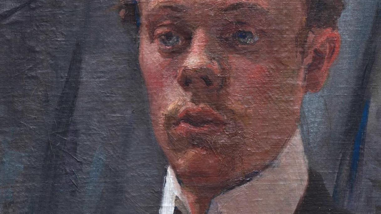 Raoul Dufy (1877-1953), Autoportrait, 1897, huile sur toile marouflée sur carton,... Raoul Dufy, un autoportrait de jeunesse