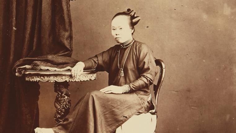 Attribué à Émile Gsell (1838-1879), Portrait indochinois, Saïgon, vers 1870, épreuve... L’Asie observée au quotidien