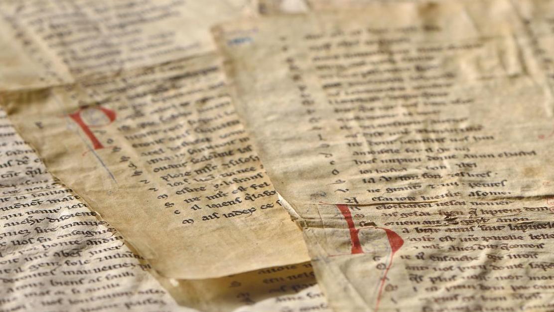Chrétien de Troyes (vers 1135-vers 1183), Le Manuscrit d’Annonay, seize fragments... Chrétien de Troyes dans le texte