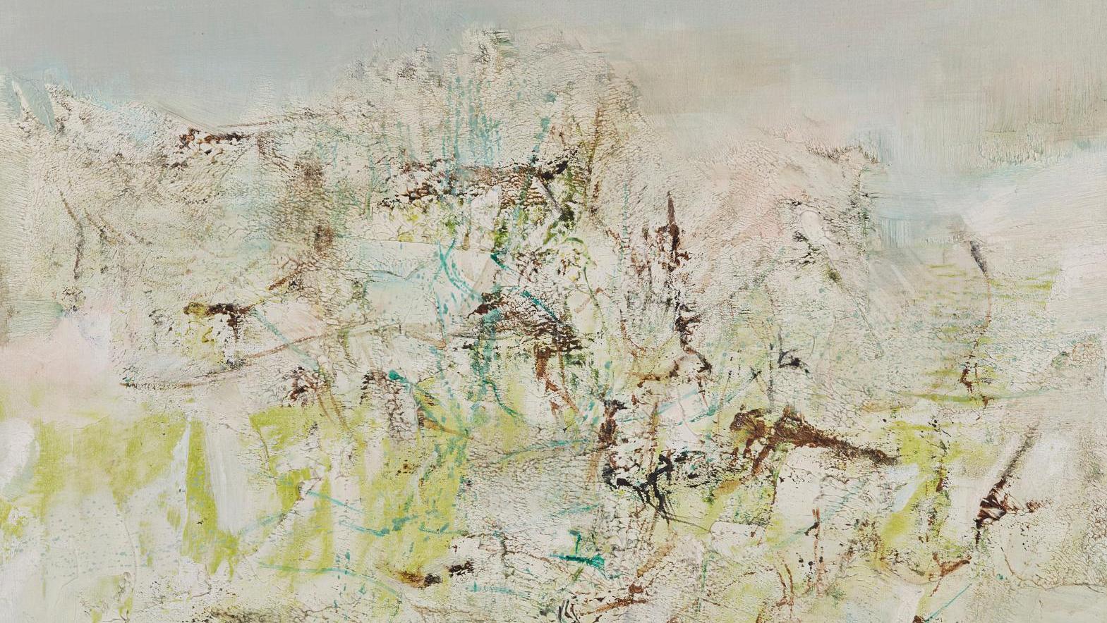 Zao Wou-ki (1921-2013), 9.9. 1970, huile sur toile, 55 x 65 cm. Adjugé : 502 320 €...  Zao Wou-ki, Signac, Picabia et Codreano