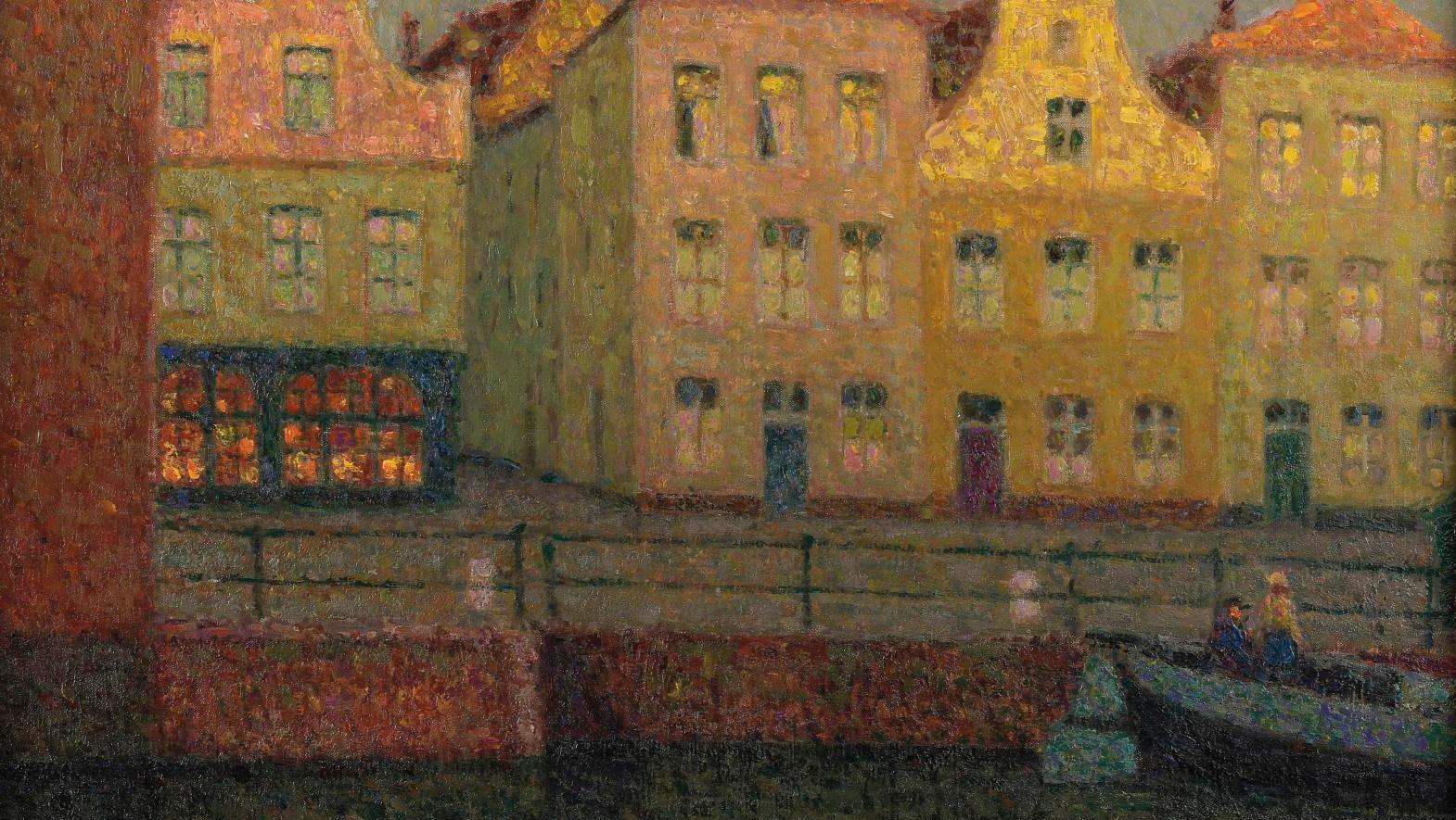 Henri Le Sidaner (1862-1939), Le Canal, Malines (The Canal, Mechelen), 1931, oil... Time Stops with Henri Le Sidaner