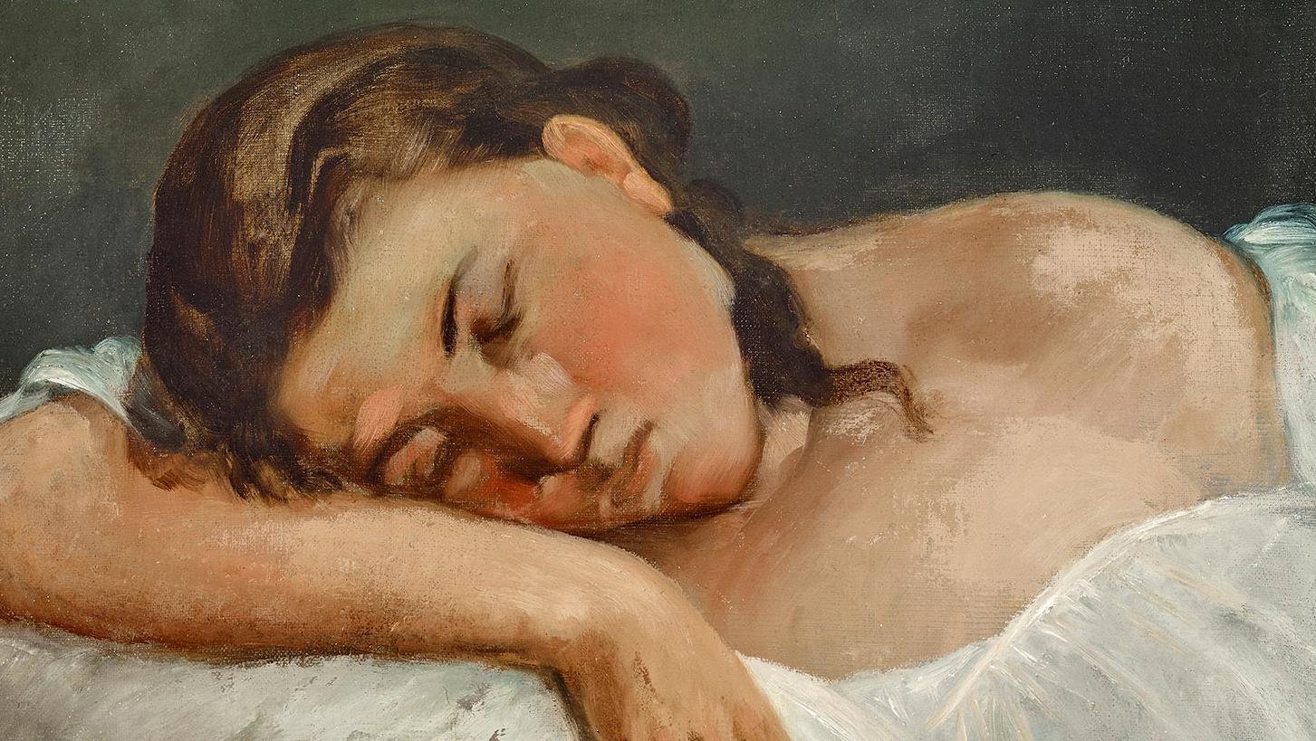 Gustave Courbet (1819-1877), Jeune fille endormie, 1847, huile sur toile, 38,1 x 44,5 cm.... Tefaf New York, un premier aperçu de la prochaine édition